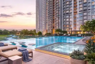 Swimming Pool With Jacuzzi at Wadhwa Solis